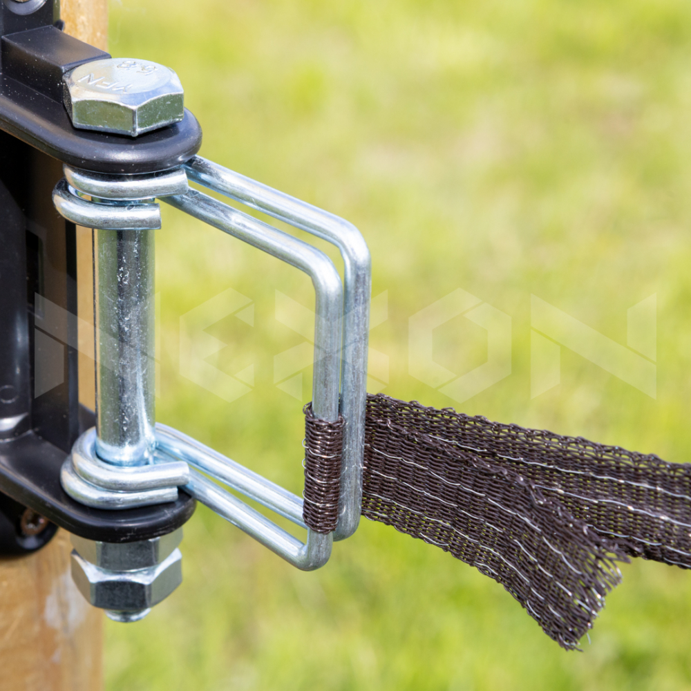 Izolator colt pentru gard electric cu banda Nexon cu conectori [4]