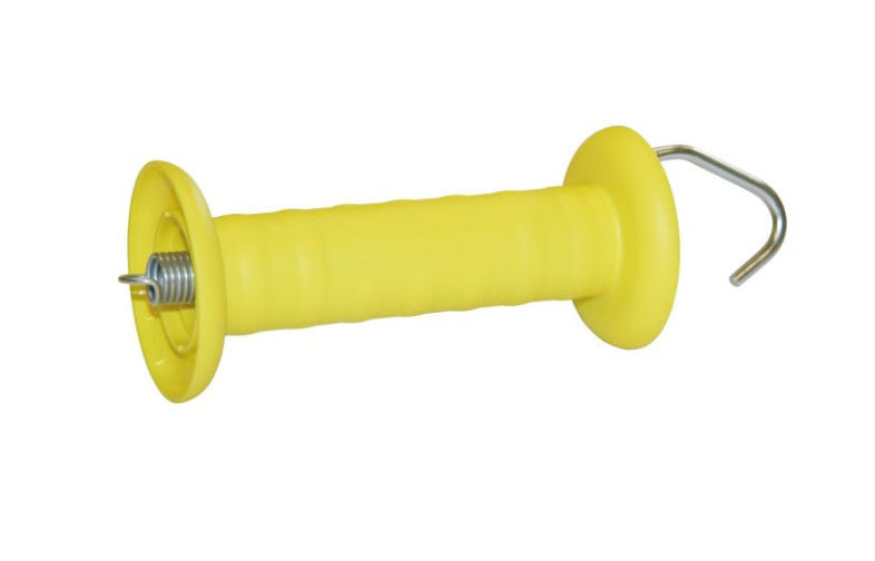 Mâner pentru poartă gard electric galben cu arc si cârlig NEXON [1]