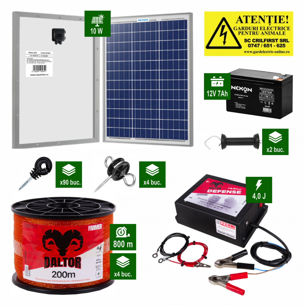 Pachet Daltor 4J cu 600m bandă și Panou solar plus Acumulator [1]