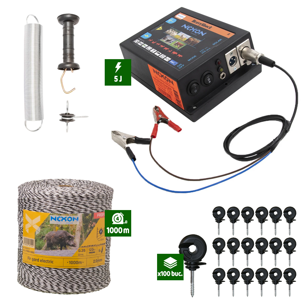 Pachet Gard electric 5J putere plus 1000m de fir cu 6 lițe 130Kg [1]