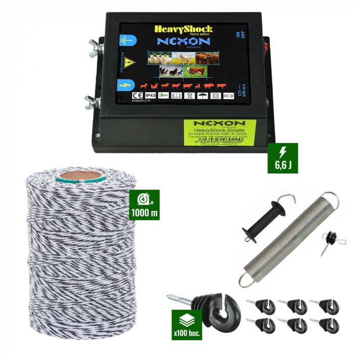 Pachet Gard electric 6,6j putere cu 1000m de fir 120Kg [1]