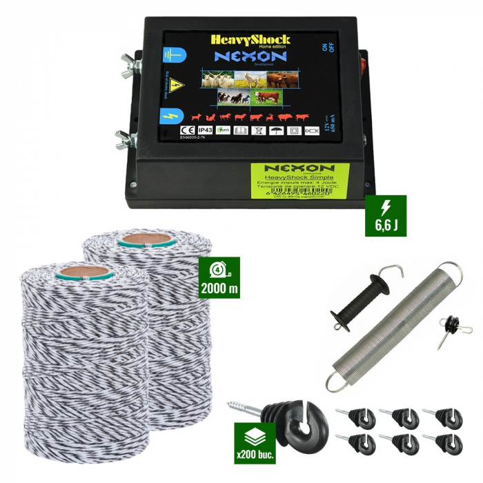 Pachet Gard electric 6,6j putere cu 2000m de fir 120Kg [1]
