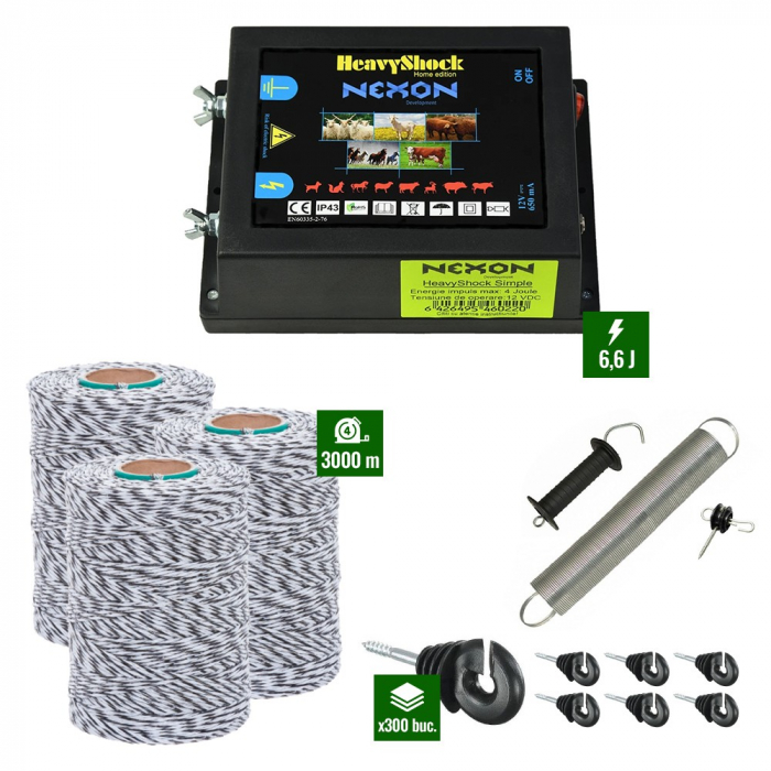 Pachet Gard electric 6,6j putere cu 3000m de fir 120Kg [1]