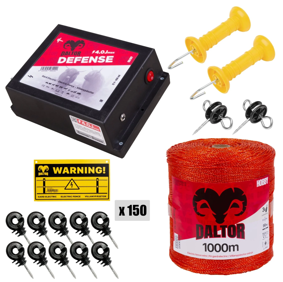 Pachet gard electric DALTOR Defense 4J cu Fir 1000m [1]
