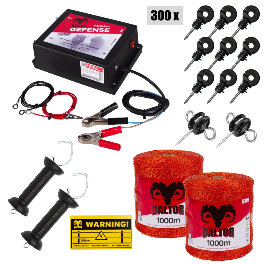 Pachet gard electric DALTOR Defense 6.6J cu Fir 2000m 90Kg [1]