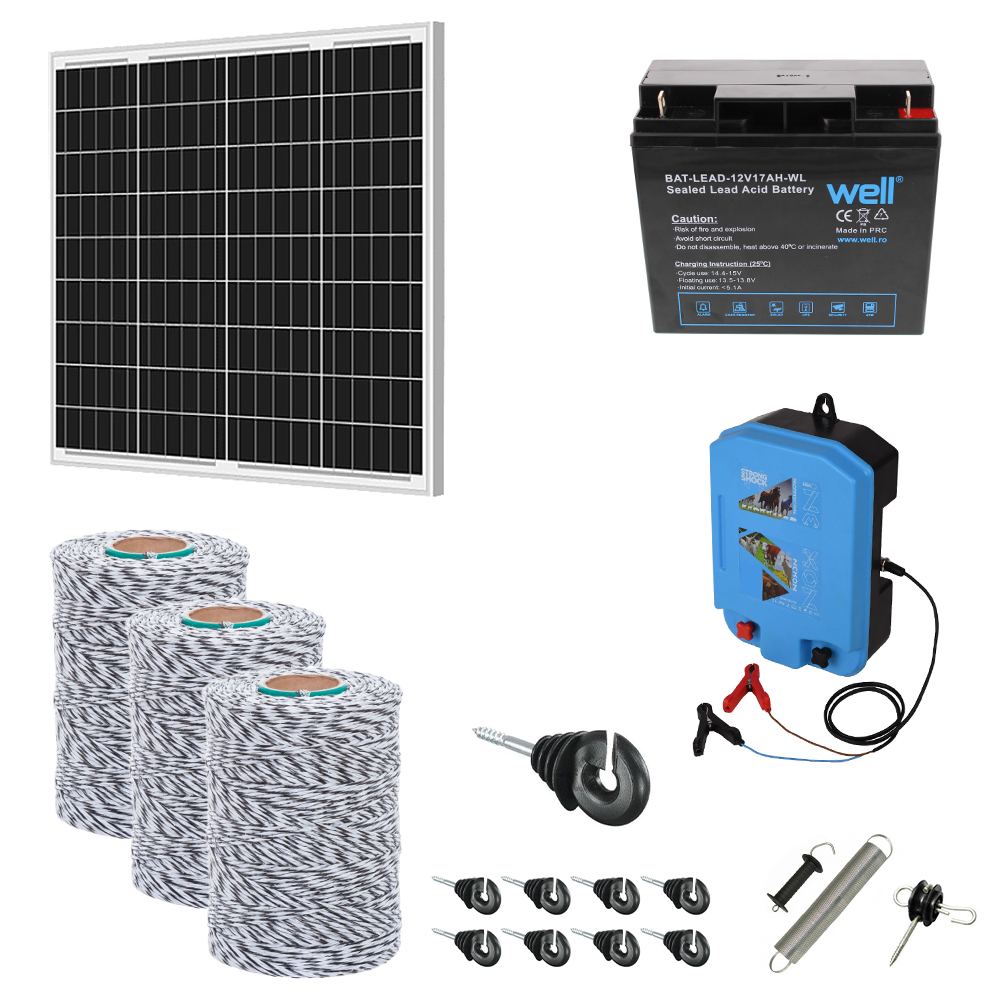 Pachet Nexon cu Pulsator 10J + 3000m fir 120Kg plus Panou solar 50W și Acumulator 17Ah [1]