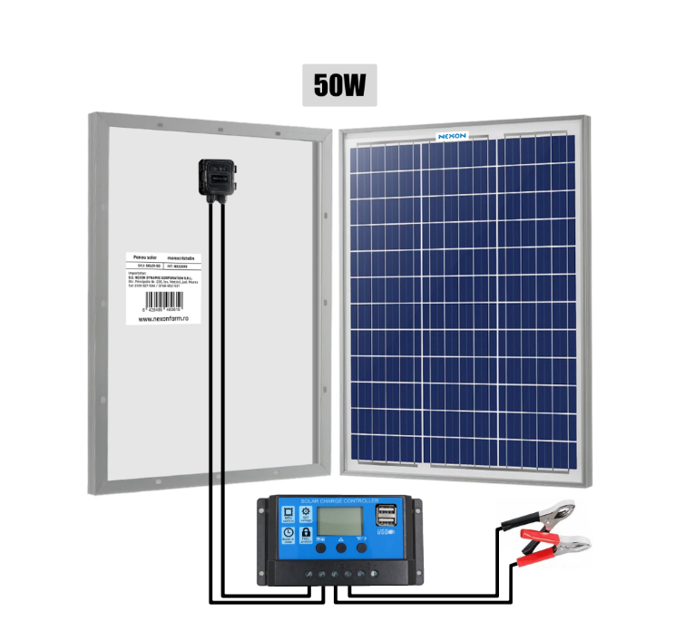 Panou solar gard electric NEXON 50W cu regulator [1]