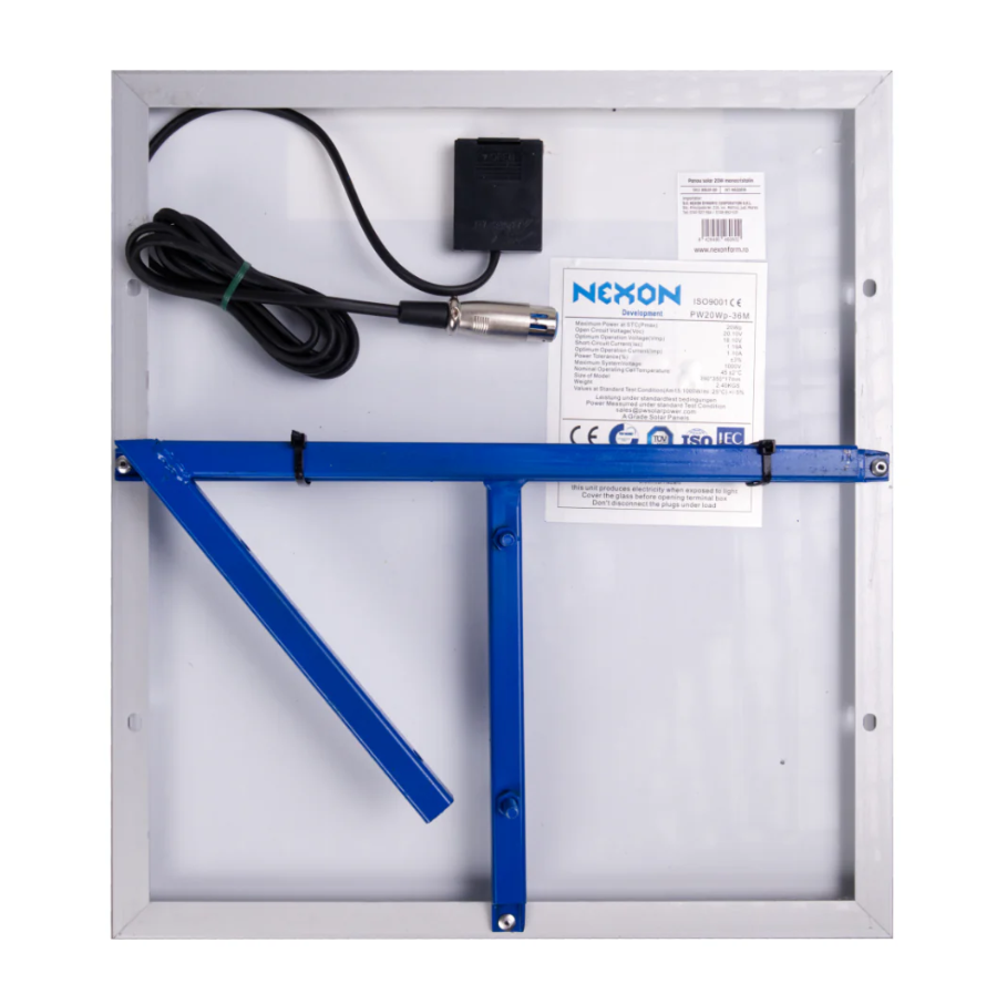 Panou solar cu suport pentru gard electric HeavyShock NEXON 30W [3]