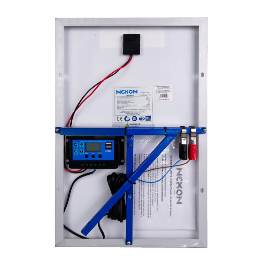 Panou solar gard electric cu suport si regulator NEXON 30W [2]