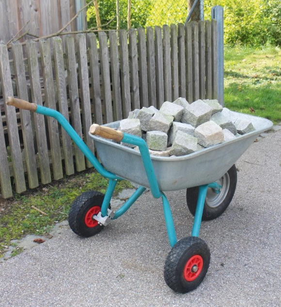 Roți stabilizatoare pentru roabă 25 cm – kit retrofit, cauciuc plin [3]