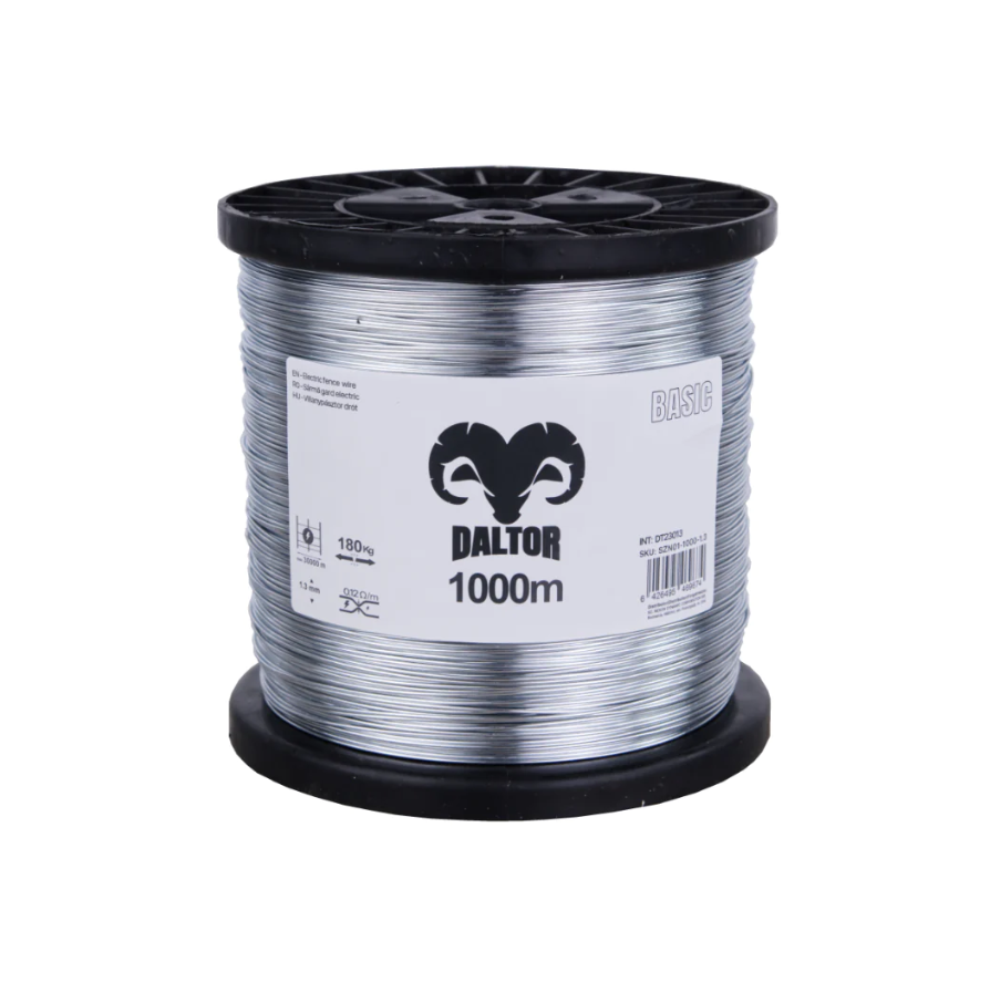 Sarma zincata gard electric DALTOR 1.3mm 1000m 180kg cal. 2 [1]