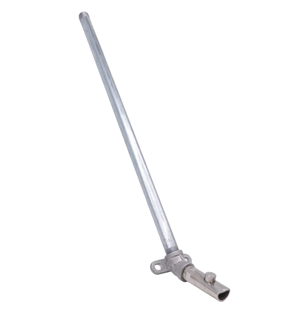 Set adăpător porci 1/2″ – suzetă inox + cot 45° + țeavă zincată 50 cm [2]