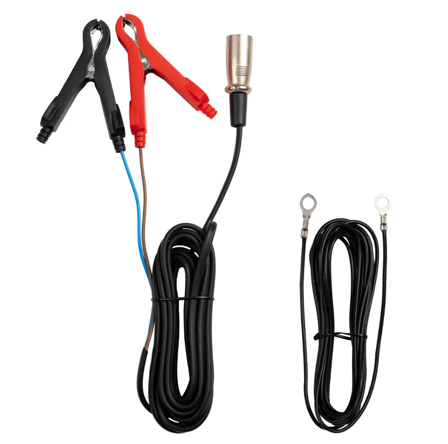 Set cablu alimentare NEXON Beast, Strong și HeavyShock – Clemă crocodil → XLR + cablu împământare 3 m [1]