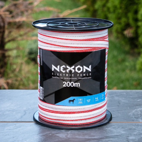 Bandă pentru Gard Electric - Bandă gard electric NEXON 200 m, 20 mm, 8 conductori – 0,107 Ω/m, 135 kg