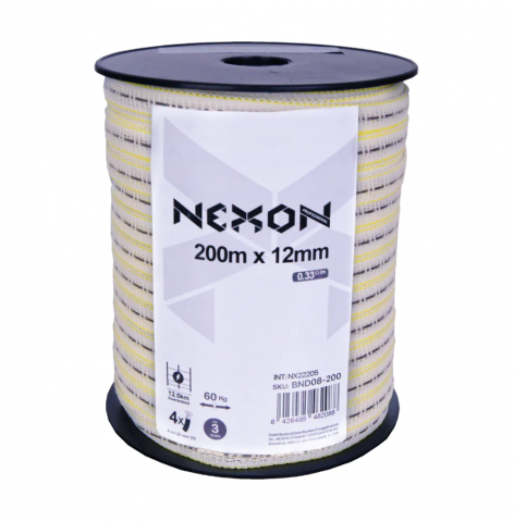 Bandă pentru Gard Electric - Banda gard electric NEXON Professional, 200m, 4 lite, 60kg