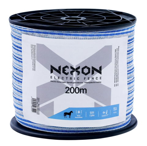 Bandă pentru Gard Electric - Bandă gard electric NEXON Platinum Line 200m, 20 mm, 6 lițe, 180 kg
