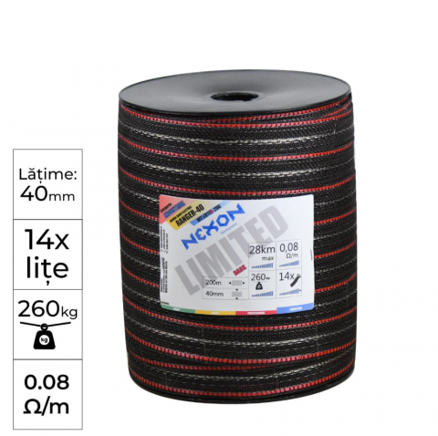 Banda Gard electric NEXON RANGER-40 Maro/Rosu 200m 14lite 260kg [0]