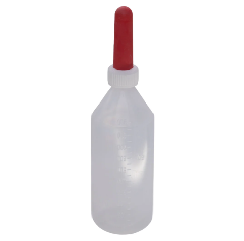 Bidon alăptare viței 1L cu tetină roșie și scară gradată [1]