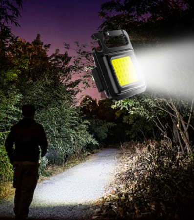 Breloc Mini Lanternă LED reîncărcabilă prin USB, prindere magnetică, portabilă [9]