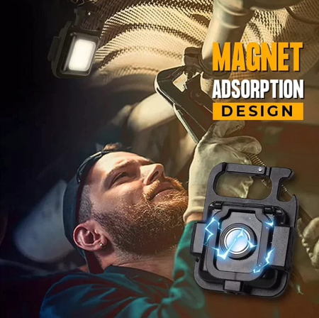 Breloc Mini Lanternă LED reîncărcabilă prin USB, prindere magnetică, portabilă [4]