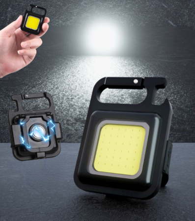 Breloc Mini Lanternă LED reîncărcabilă prin USB, prindere magnetică, portabilă [10]