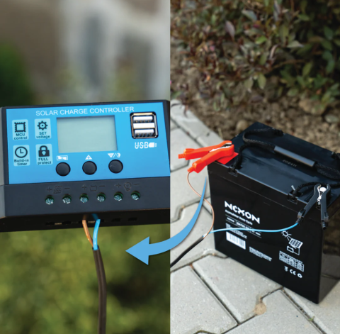 Cablu alimentare baterie-PWM NEXON clemă crocodil 5m [2]