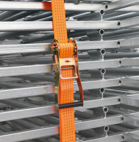 Zootehnie - Chingă de fixare cu clichet, 2 piese, 50 mm, 6 m