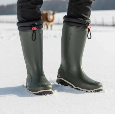 Încǎlțǎminte și îmbrǎcǎminte de lucru - Cizme de cauciuc Blizzard Dunlop cu căptușeală