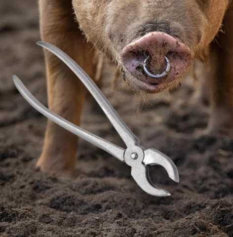 Produse Veterinare - Cleste aplicator inele nazale metalice pentru porci