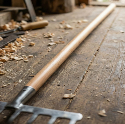 Zootehnie - Coada din lemn pentru grebla/matura 150cm Fag