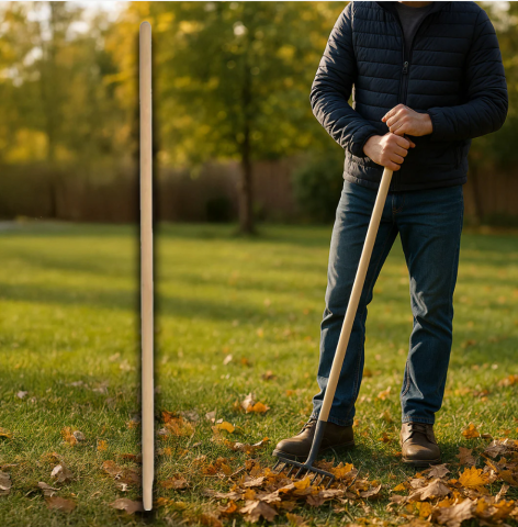 Coadă pentru greblă și unelte – lemn de fag, 130 cm [1]