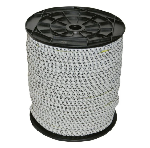 Coardă elastică pentru porțile de la gard electric NEXON – Ø 7 mm, alb/negru [1]