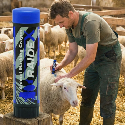 Zootehnie - Creion albastru pentru marcarea animalelor RAIDEX