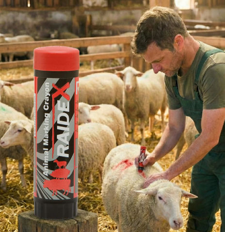 Zootehnie - Creion roșu pentru marcarea animalelor RAIDEX