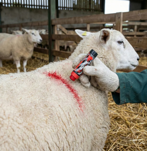 Creion roșu pentru marcarea animalelor RAIDEX [2]