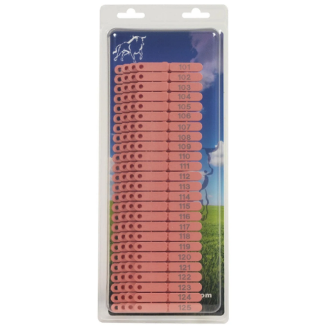 Crotalii pentru oi, capre, porci, roșu, 100 buc [1]