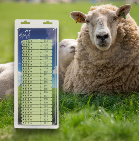 Crotalii pentru oi, capre și porci, verde, 100 buc [0]