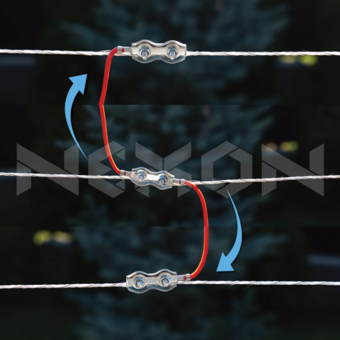 Cabluri Auxiliare - Cuplaj fir-fir gard electric cu conector 120cm