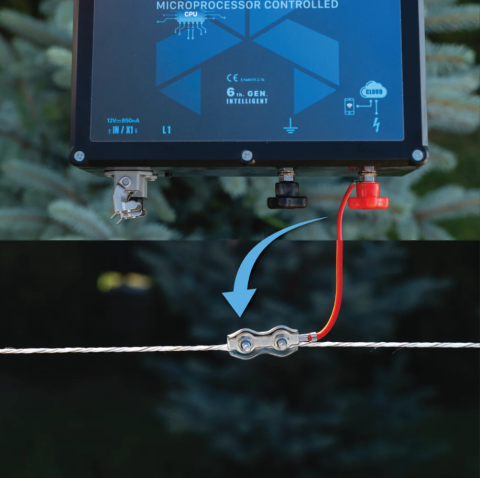 Accesorii gard Electric - Cuplaj fir-impulsator gard electric cu conector 300cm