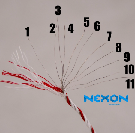 Fir gard electric 100M NEXON Thunder Rosu cu Alb 11lite 180kg [2]