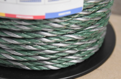 Fir/Sârmă pentru Gard electric - Frânghie Fir gard electric DALTOR 200m 450kg 4lițe 3.88Ohm verde/alb