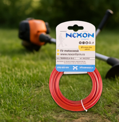 Zootehnie - Fir pătrat pentru motocoasă 2.4 mm x 15 m NEXON