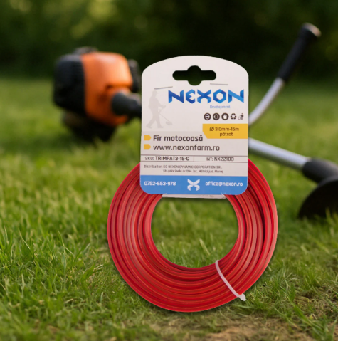 Zootehnie - Fir pătrat pentru motocoasă 3 mm x 15 m NEXON