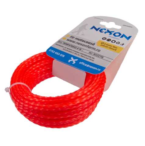 Fir pătrat răsucit pentru motocoasă 2.4 mm x 15 m NEXON [2]