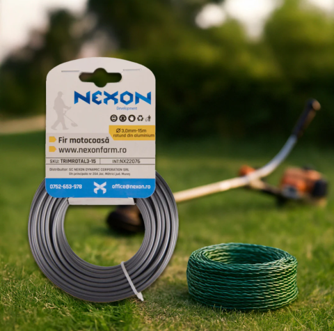 Zootehnie - Fir rotund cu aluminiu pentru motocoasă 3 mm × 15 m NEXON