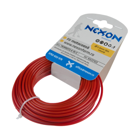 Fir rotund pentru motocoasă 2,4 mm × 15 m NEXON [2]