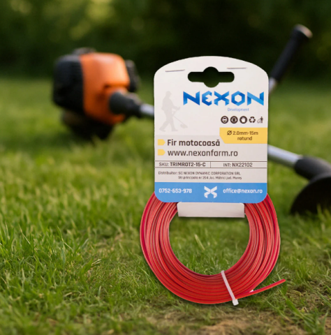 Tot ce ai nevoie pentru FERMA TA - Fir rotund pentru motocoasă 2 mm x 15 m NEXON