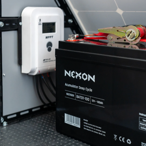 Gard electric portabil NEXON PYRAMID 10J cu GPS încorporat, panou solar și baterie [15]