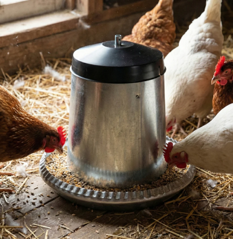 Hrănitoare - Hrănitoare din metal 5L pentru pui și găini