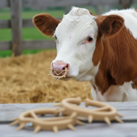 Produse Veterinare - Inel nazal antisupt large bej